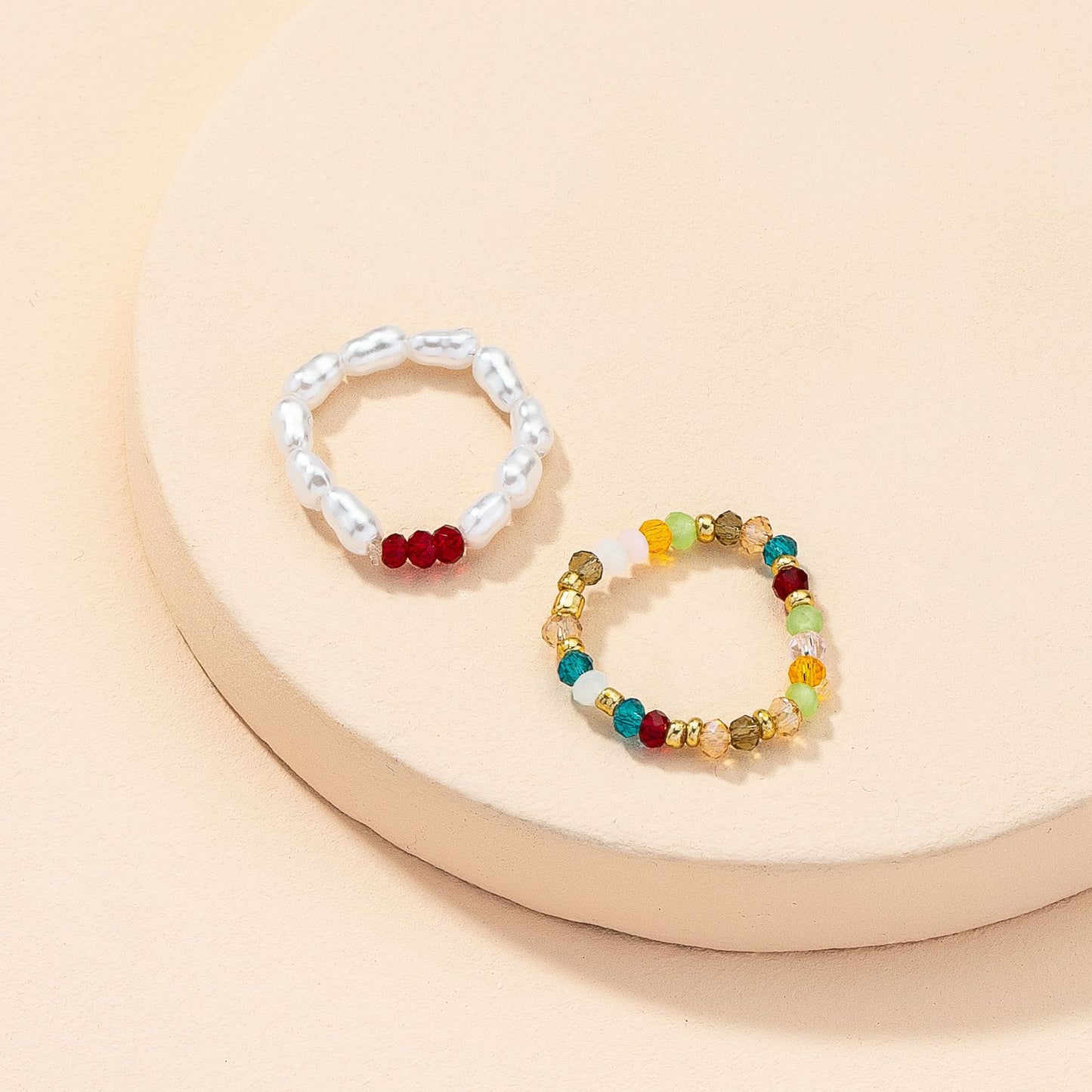 European and American Ghost Jewelry Beaded Ring Set - Exclusive Vienna Verve Collection