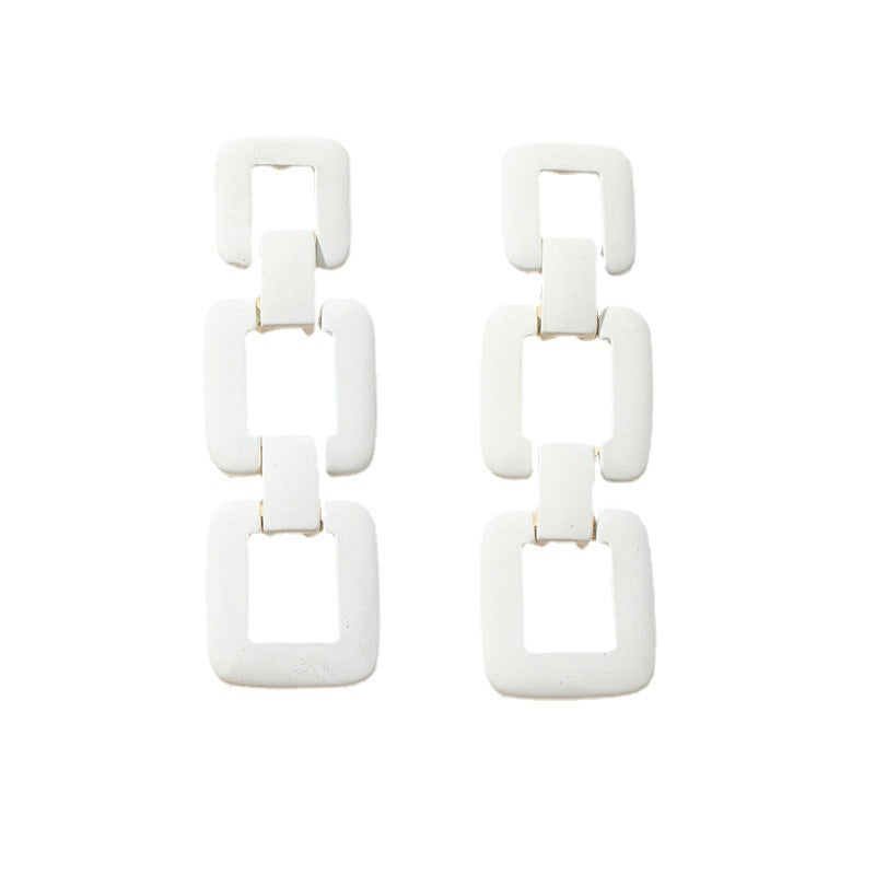 Chic Geometric Alloy Earrings - Retro Fashion Jewelry Collection