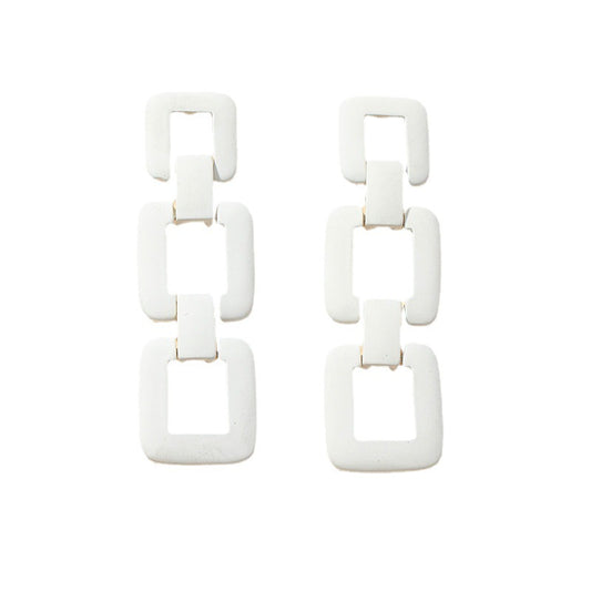 Chic Geometric Alloy Earrings - Retro Fashion Jewelry Collection