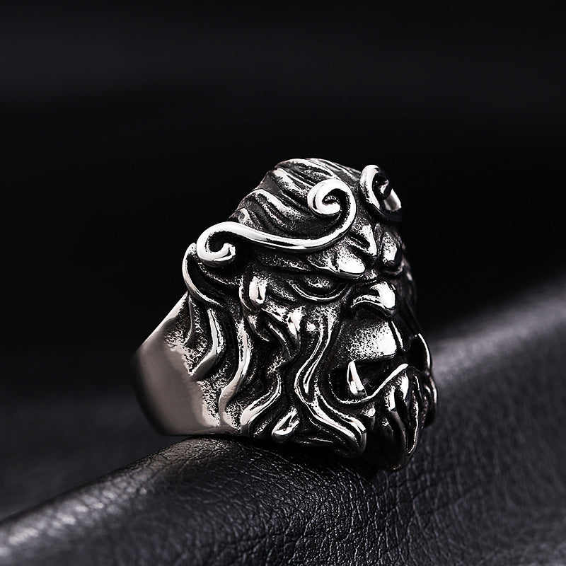 Wukong Men's Personalized Titanium Steel Monkey Ring