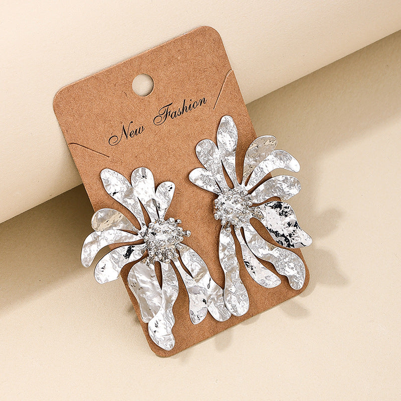 Ice Blossom Exaggerated Earrings - Vienna Verve Collection