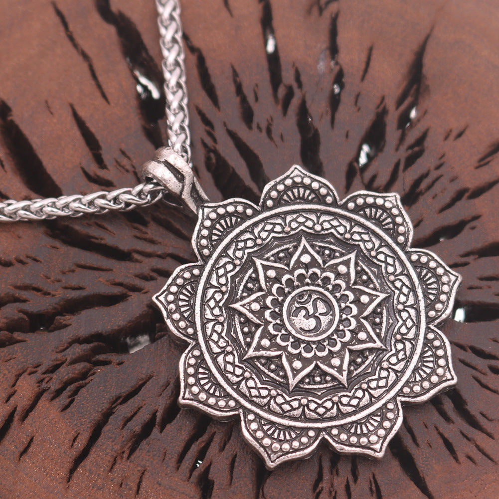 Mandala Flower Zen Necklace for Men