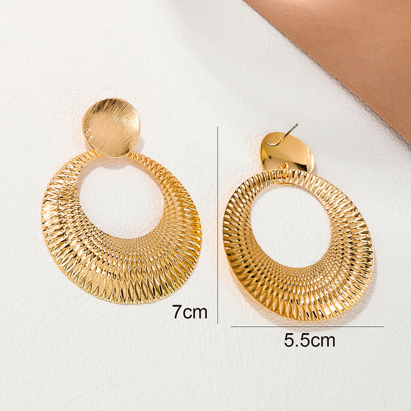 Exquisite Vienna Verve Metal Circular Earrings for Women