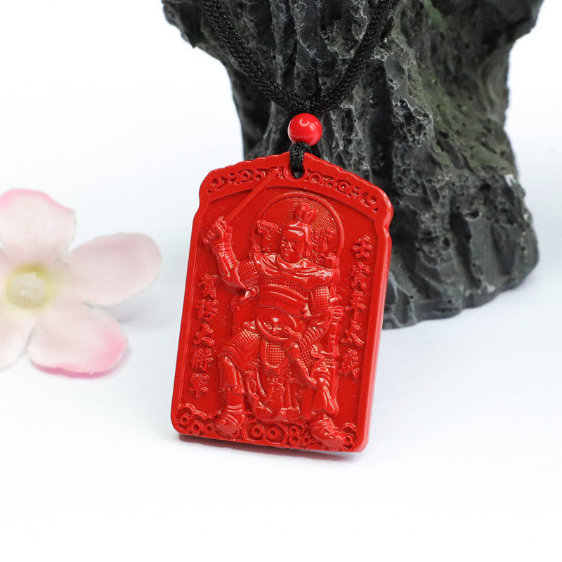 Cinnabar Stone Sterling Silver Pendant from the Fortune's Favor Collection