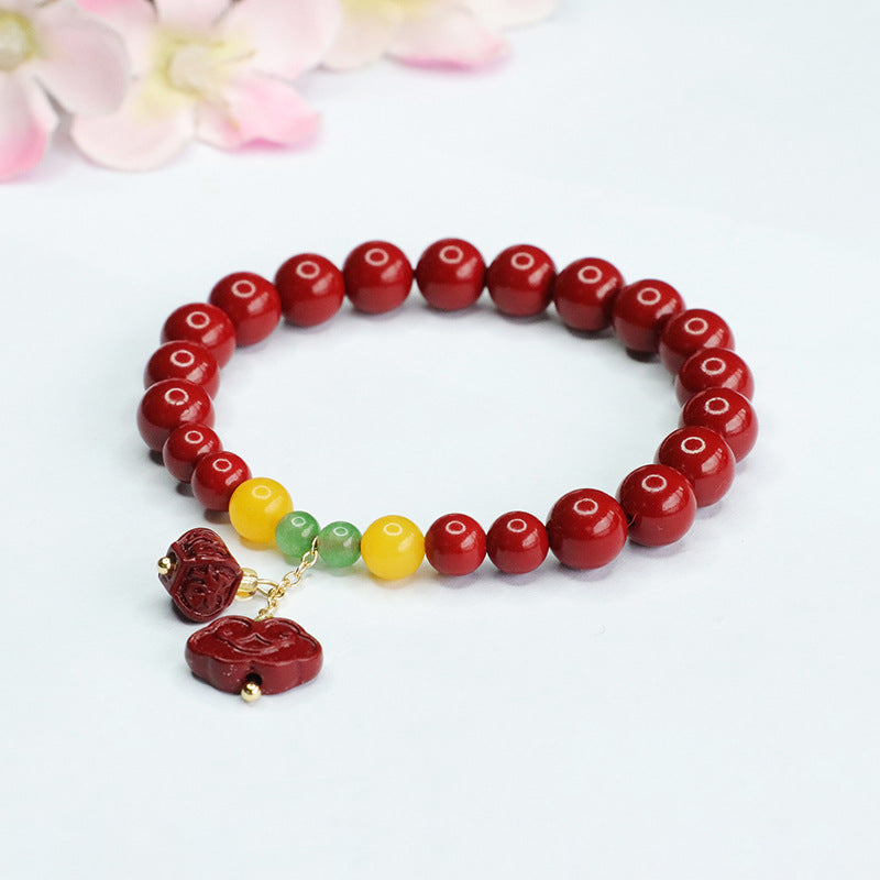 Auspicious Clouds Cinnabar Bracelet