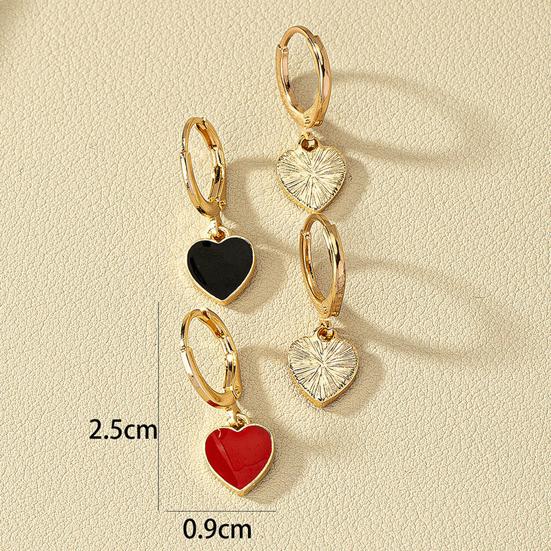 Romantic Glazed Love Earrings Set - Vienna Verve Collection