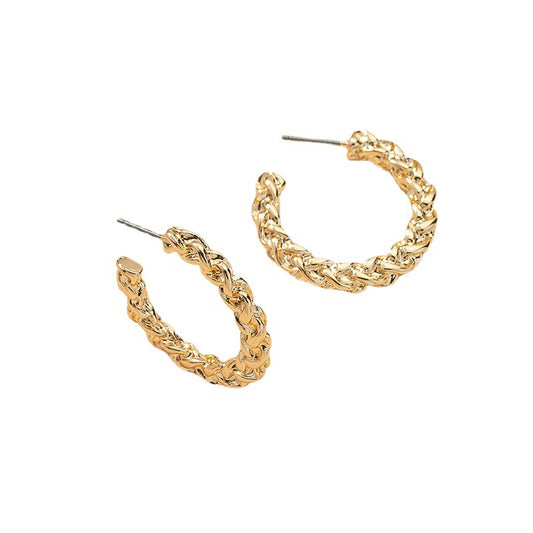 Exaggerated Fashion Earrings in Metal Alloy with C-Shape - Wholesale Pair