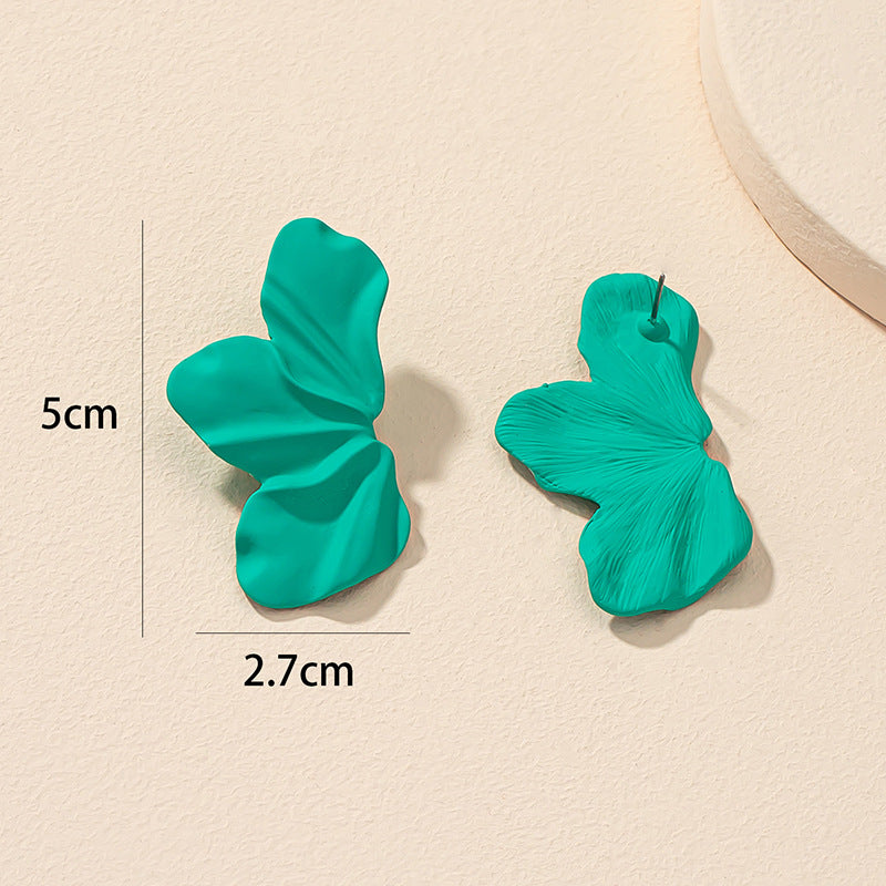 Blossom Baked Paint Earrings - Contemporary and Chic Floral Design for Women