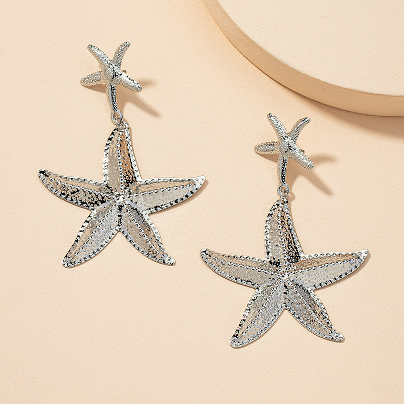 Retro Starfish Statement Earrings - Vienna Verve Collection