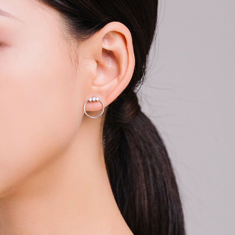 Stylish Sterling Silver Zircon Stud Earrings for Women - Everyday Genie Collection