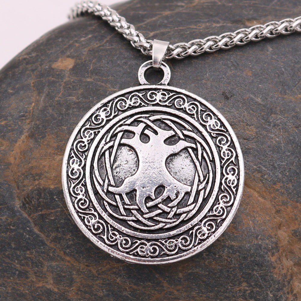 World Tree Metal Pendant Necklace for Men - Norse Legacy Collection