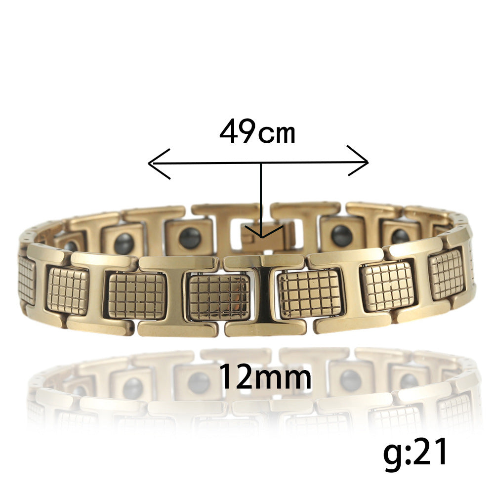 Unisex Punk Titanium Steel Bracelet - Customizable Tungsten Jewelry for Bold Style