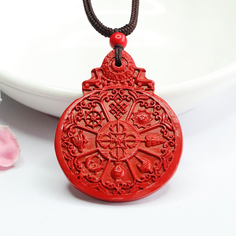 Cosmic Harmony Red Sand Pendant with Twelve Zodiac Symbols