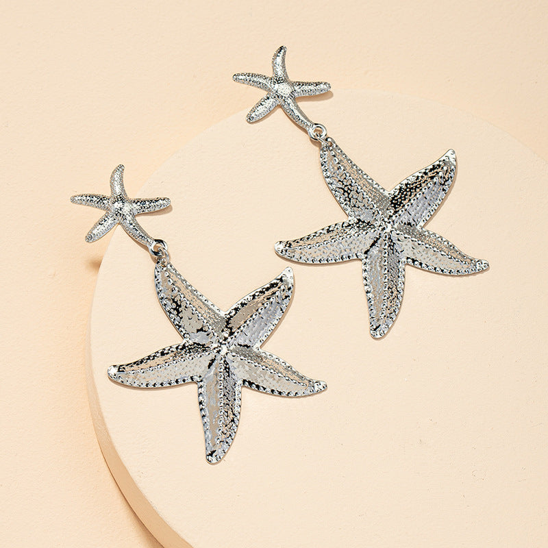 Retro Starfish Statement Earrings - Vienna Verve Collection