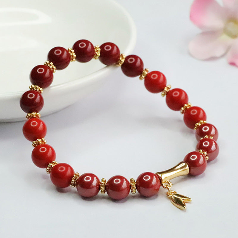 Vermilion Sand Sterling Silver Cinnabar Stone Bracelet