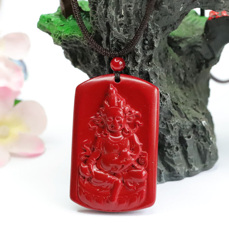 Cinnabar Pendant God of Wealth Pendant