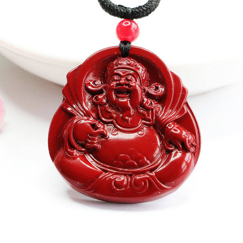 Cinnabar Pendant Purple Gold Sand God of Wealth Pendant Jewelry