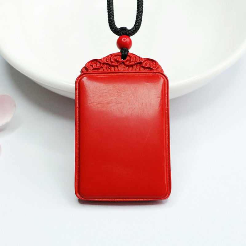 Fortune's Favor Vermilion Sand Square Red Sand Pendant Jewelry