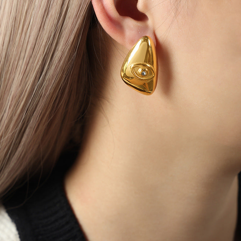 Elegant Geometric Gold-Plated Earrings for Stylish Women