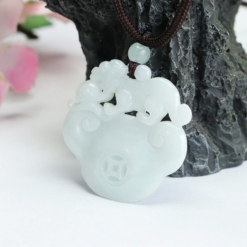 Fortune's Favor Sterling Silver Jade Pendant