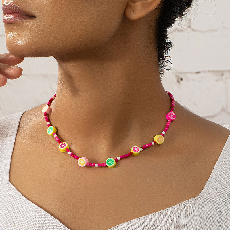 Colorful Handcrafted Beaded Necklace with a European Twist