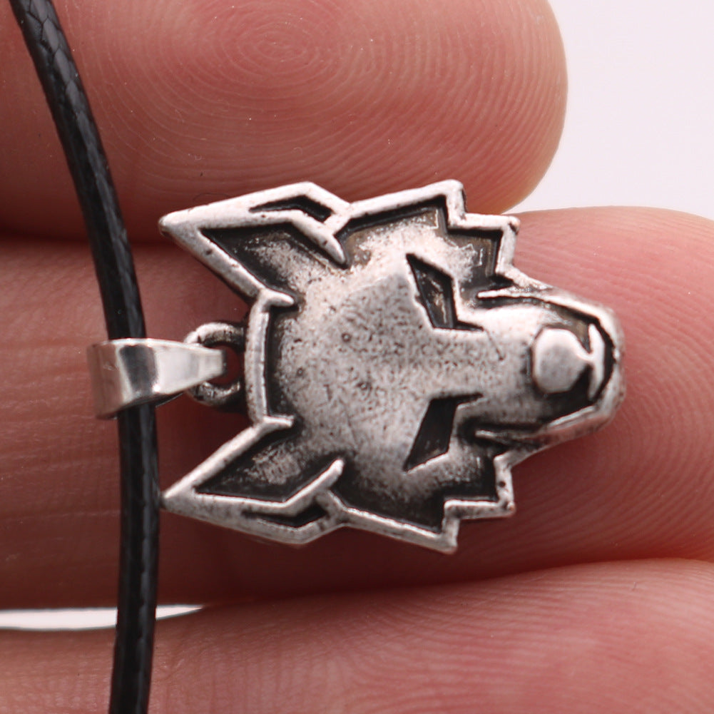 Viking Odin Wolf Head Necklace - Norse Legacy Collection