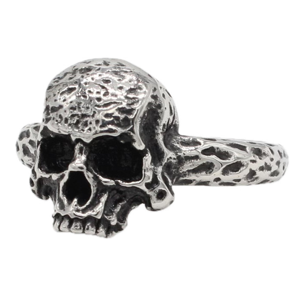 Personalized Retro Skull Men's Titanium Steel Ring - European and American Design for Wholesale