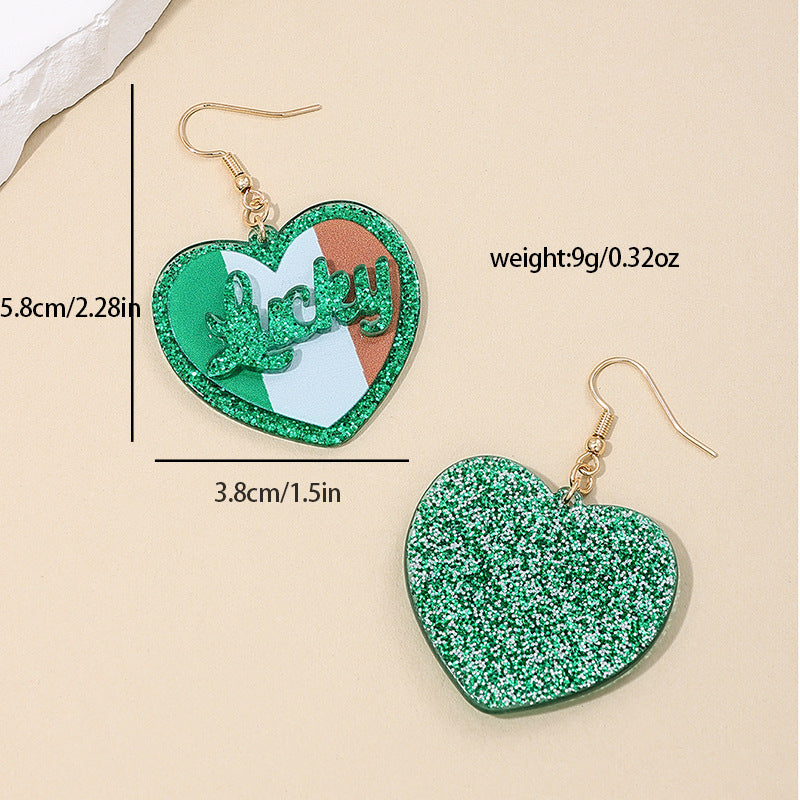 Vibrant Custom Design Earrings with Saint Patrick's Day Charm