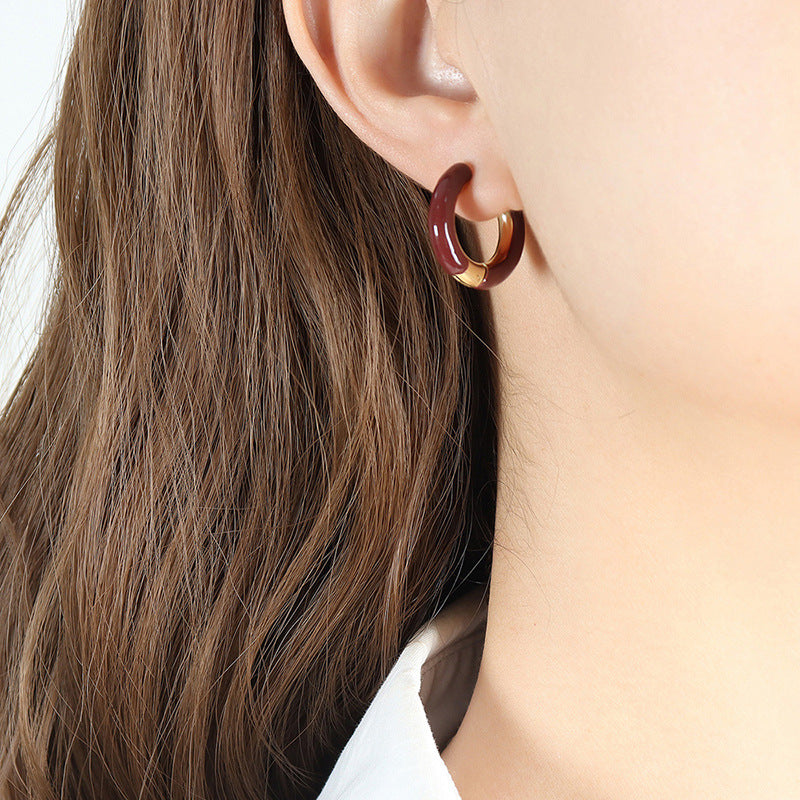 Colorful Candy-inspired Gold-Plated Dangle Earrings with a Twist of Hong Kong Chic