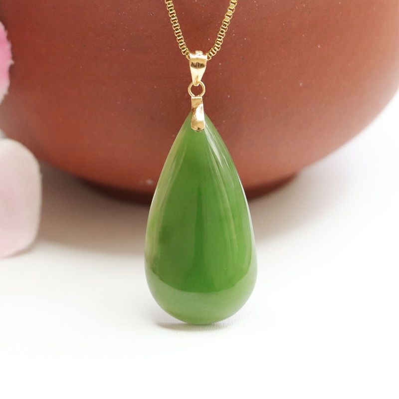 Fortune's Favor Jade Water Drop Necklace