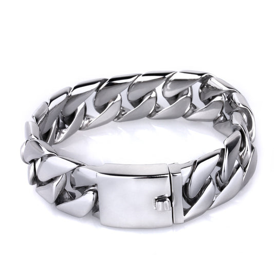 Stylish 20mm Cuban Link Bracelet in Titanium Steel for Men - Wholesale Stainless Steel Jewelry