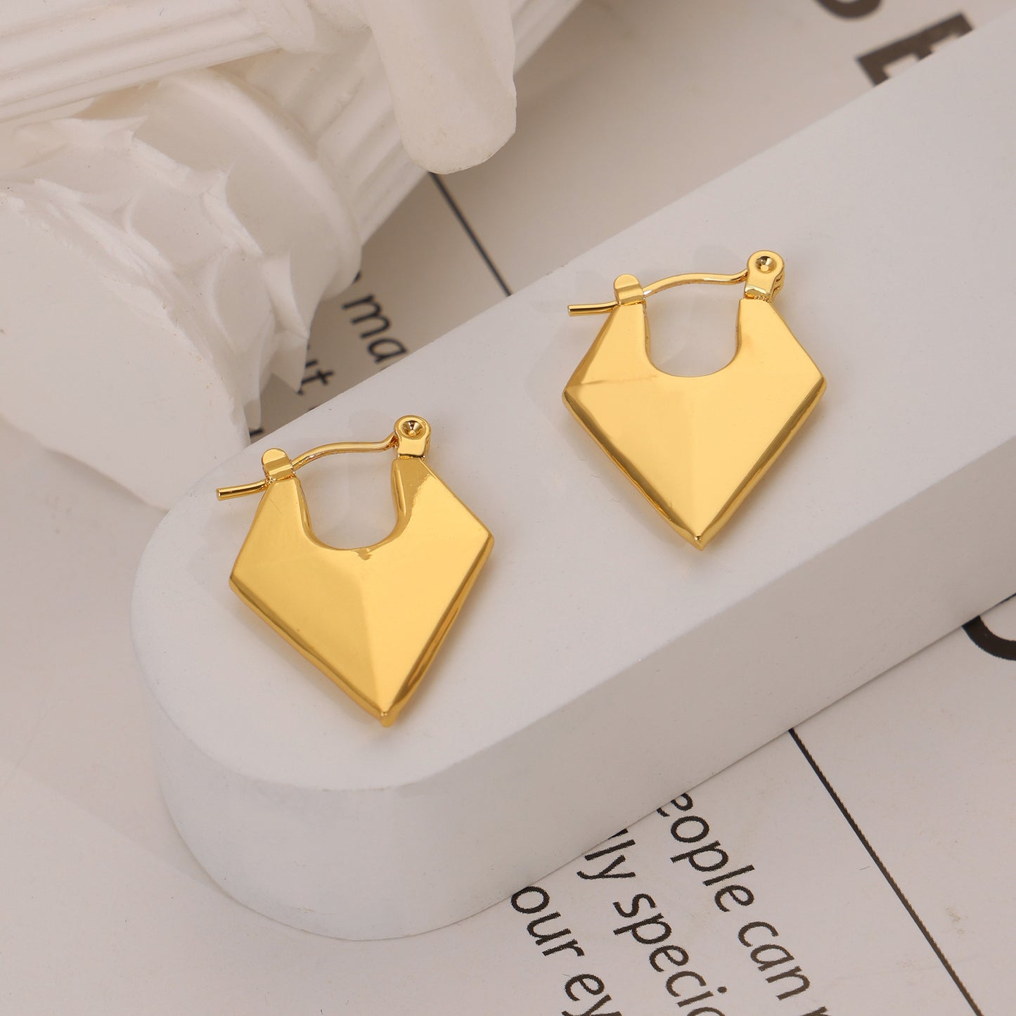 Chic Geometric Gold-Plated Earrings - Everyday Genie Collection