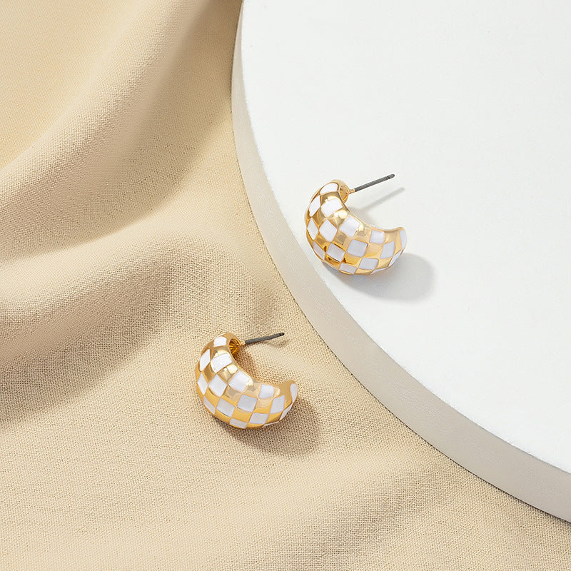 Fresh Countryside Chic Earrings Set with Glazed Droplets and Floral Wheels from Vienna Verve Collection