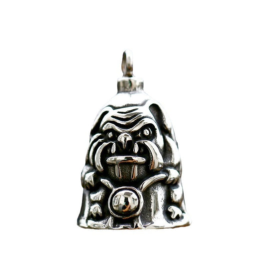 Vintage-Inspired Personalized Titanium Steel Dog Bell Pendant for Men - Cross-Border Wholesale Jewelry