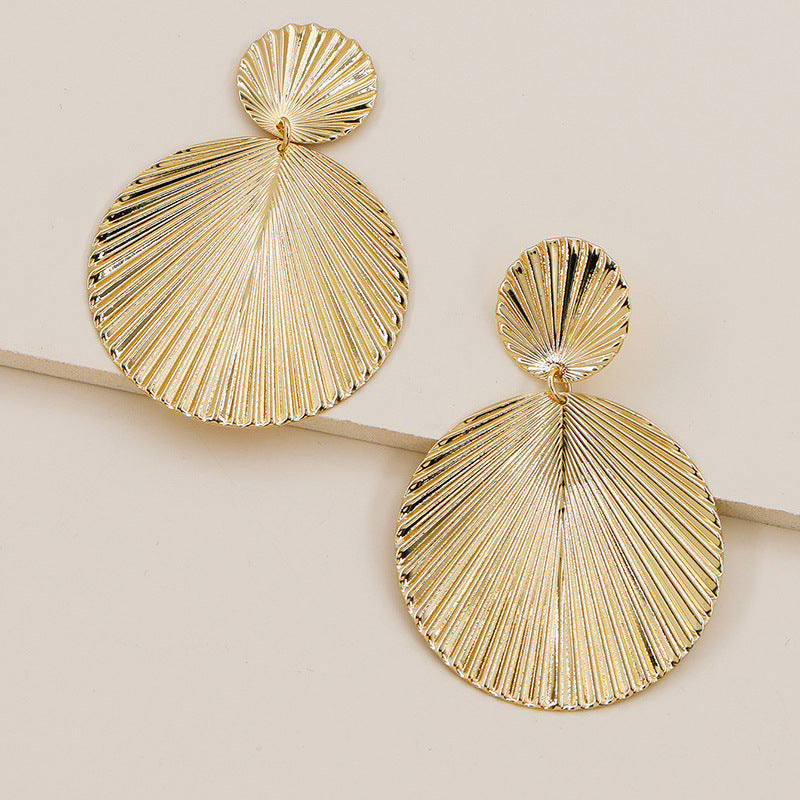 Exaggerated Metal Texture Earrings from Vienna Verve Collection