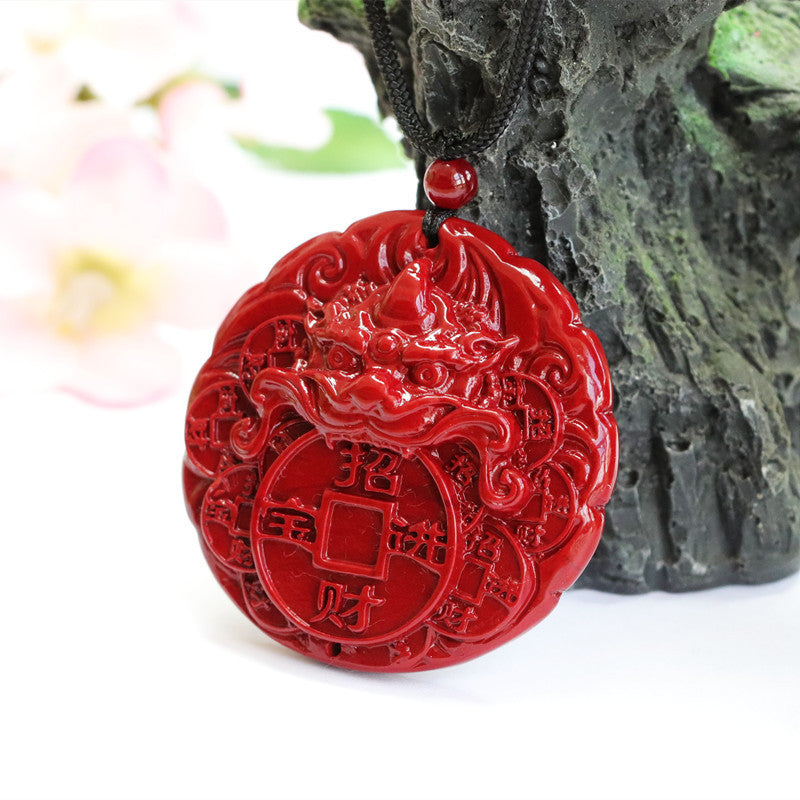 Cinnabar Pendant Purple Sand Swallowing Gold Beast Pendant Jewelry