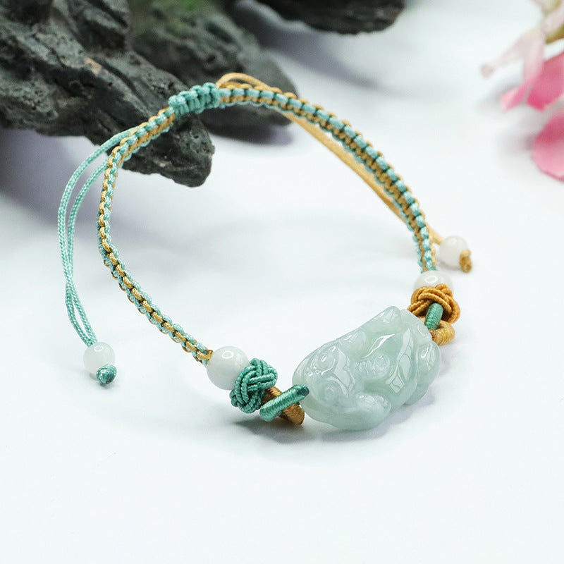 Myanmar Jade Stone Pixiu Bracelet