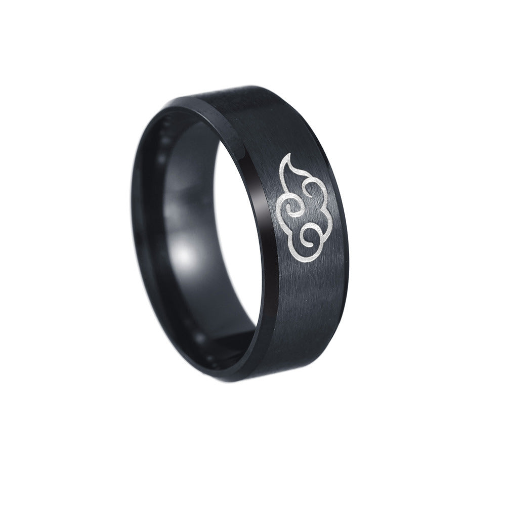 Cloud Fusion Steel Ring - Handcrafted European and American Jewelry with Laser Design