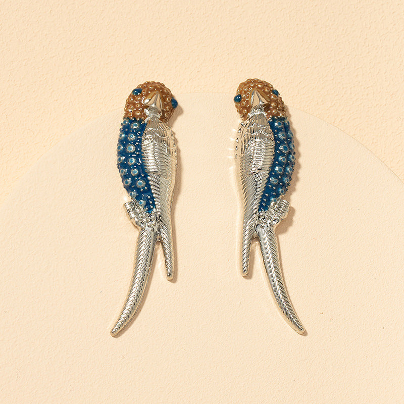 Exotic Metal Bird Earrings Set for Global Retail: Trendy and Bold Statement Earrings