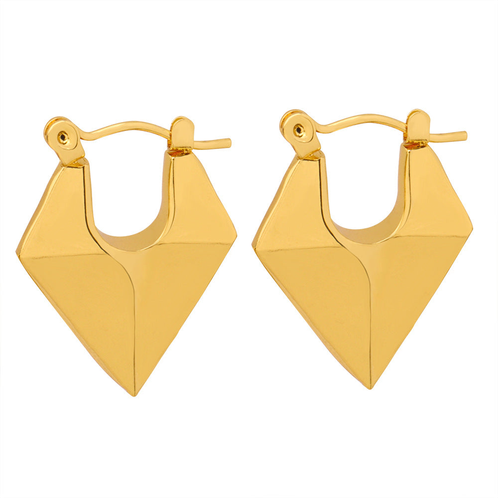 Chic Geometric Gold-Plated Earrings - Everyday Genie Collection