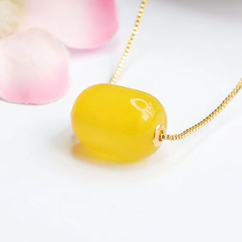 Golden Chalcedony Pendant Necklace from Fortune's Favor Collection