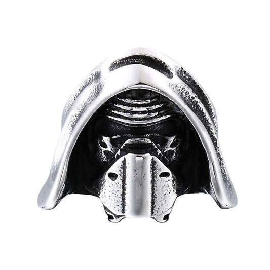 Kylo Ren Inspired Titanium Steel Ring for Men, Star Wars Personality Accessory