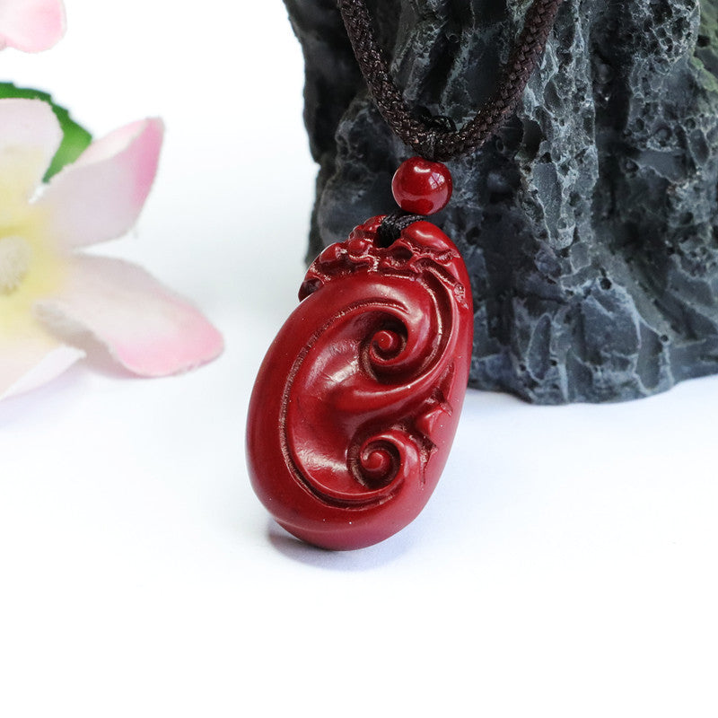 Cinnabar Pendant Purple Gold Sand Ruyi Pendant