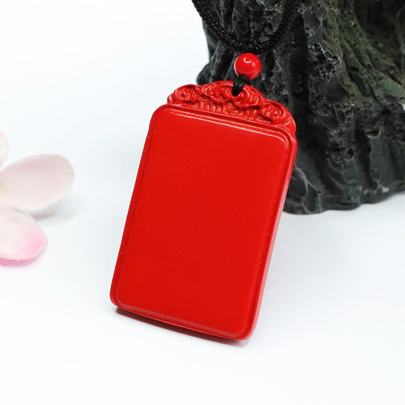 Fortune's Favor Vermilion Sand Square Red Sand Pendant Jewelry