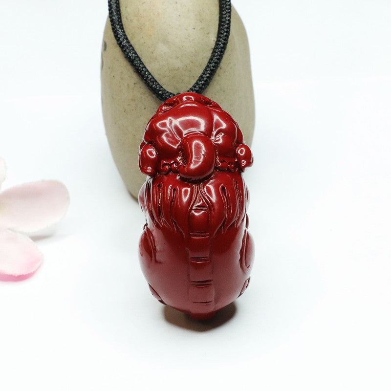 Fortunes' Blessing Vermilion Sand Pixiu Pendant