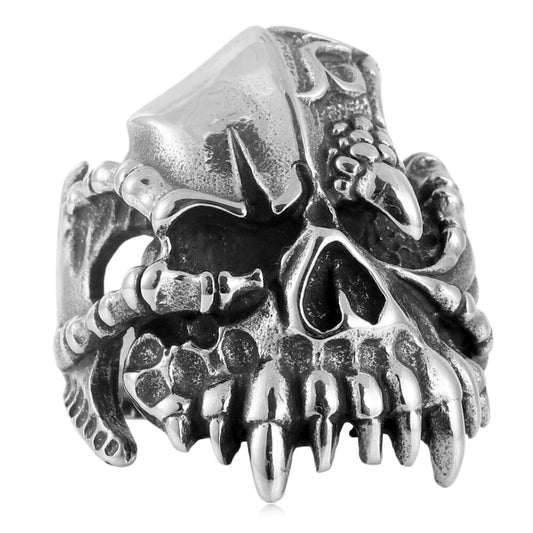 Personalized Retro Skull Ring for Men - Trendy Titanium Steel Jewelry Accessory