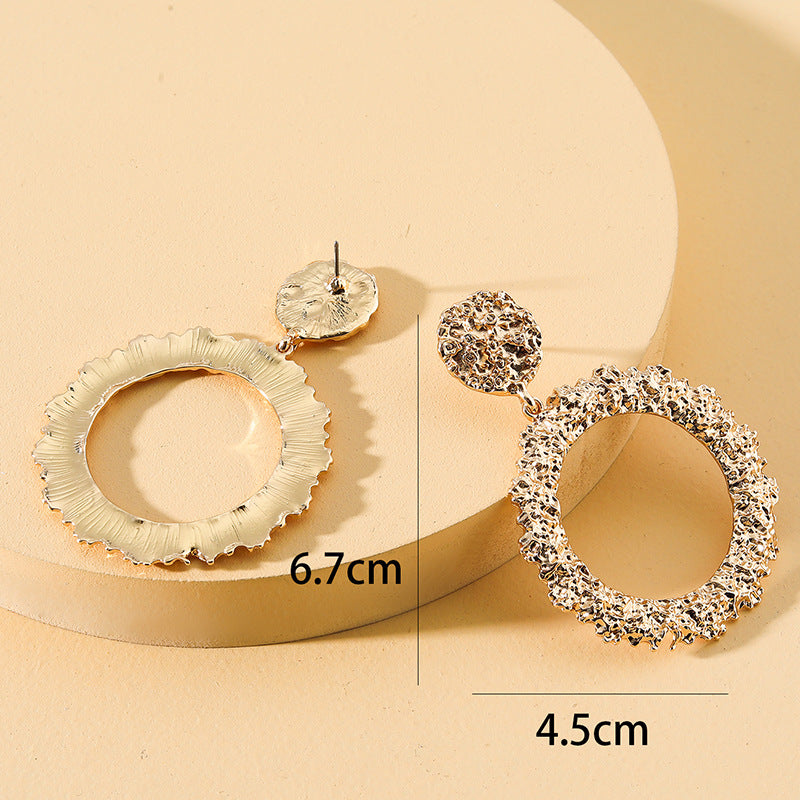 Wholesale Vienna Verve Metal Geometric Circle Earrings