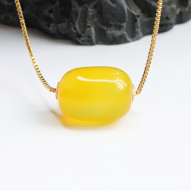 Sunshine Chalcedony Bead Pendant