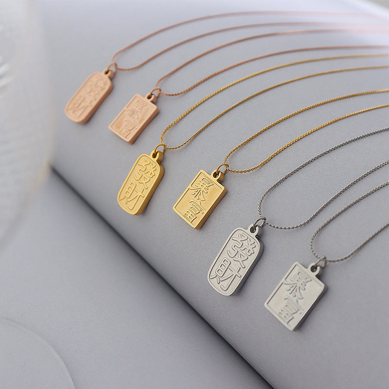 Elegant Gold-Plated Pendant Necklace with Unique Fashion Design