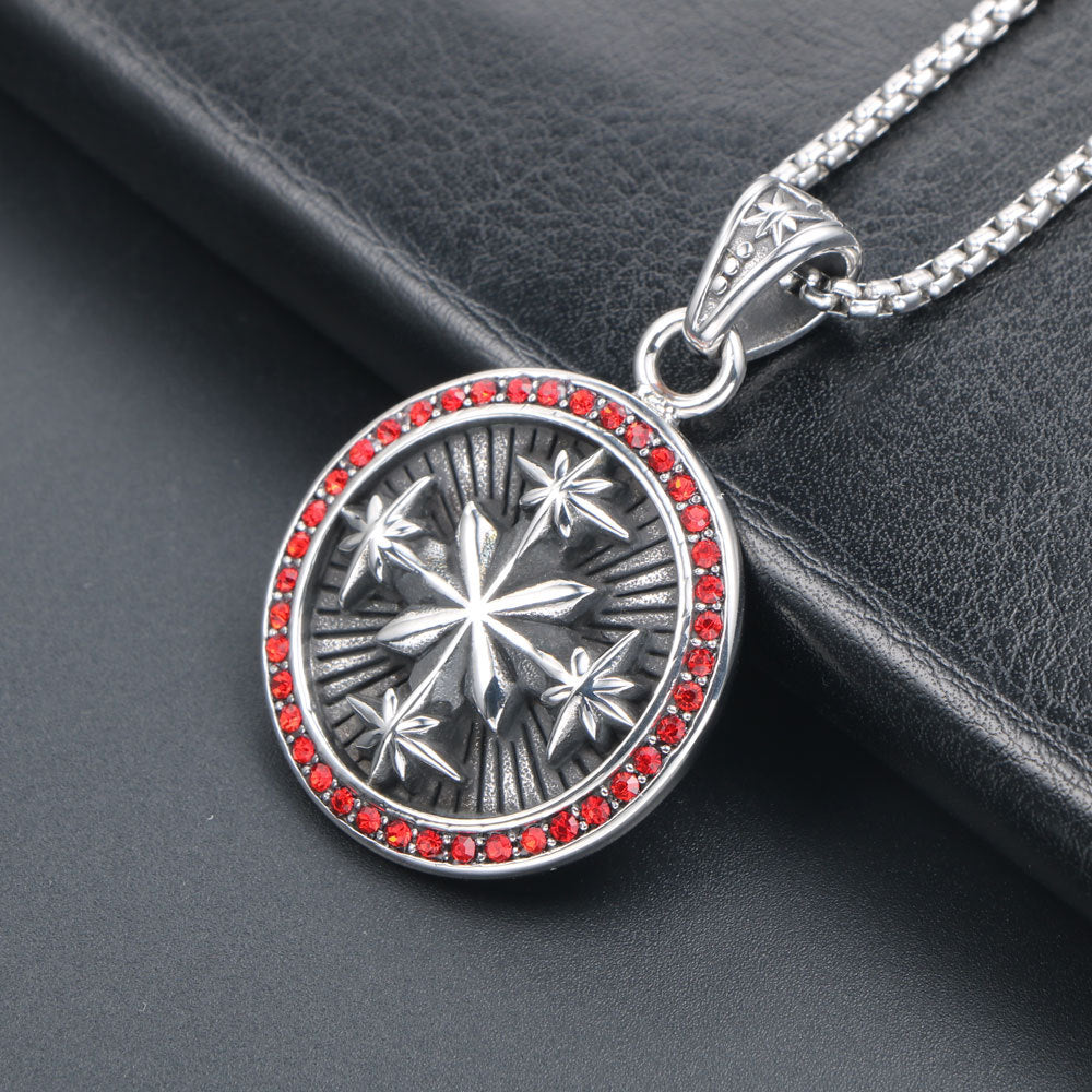 Stylish Unisex Titanium Steel Retro Necklace - Fashionable Pendant Chain for Everyday Wear